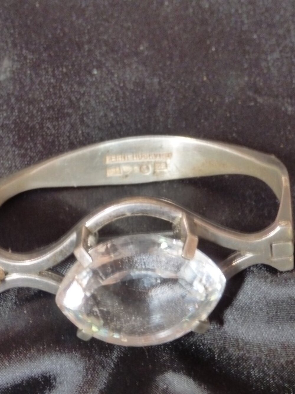 Bernt Högkvist sterling silver rock crystal bracelet made in Sweden